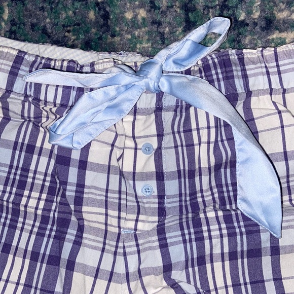 Faded Glory pajama shorts with adjustable tie and buttons size M. - Picture 3 of 4